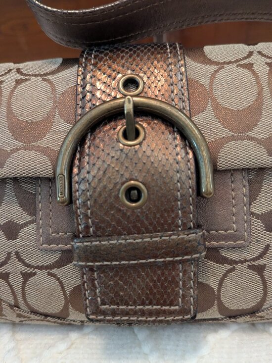 Coach Y2K Soho Signature Mini Demi Baguette Style No. 8K38
